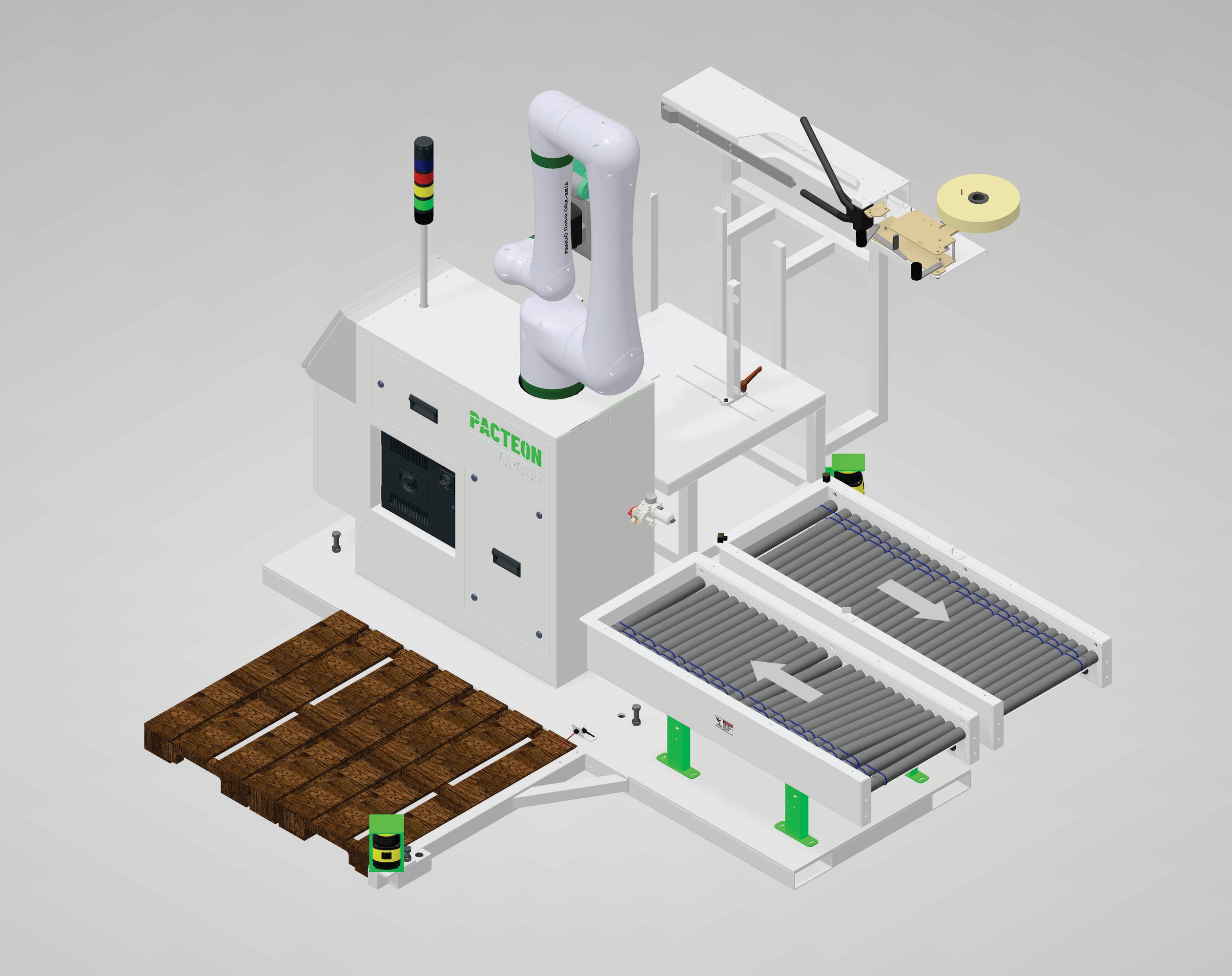 Collaborative Robotic Case Erect_Tape_Palletize System